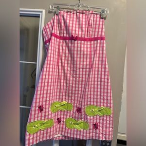 Size 10 Lilly Pulitzer Strapless Pink Gingham Dress